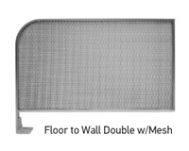 21440013- 30"H x 42"L - Floor To Wall Double w/ Mesh Aluminum Guide Rail