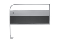 21440713 - 36"H x 42"L - Floor To Wall Double w/ Panel - Aluminum Guide