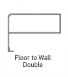 23070713- 36"H x 24"L - Floor To Wall Double Aluminum Guide Rails - (BRO