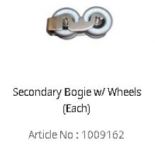 1009162 - "Quiet Ride" Secondary Bogie w/Wheels - (w/Urethane Wheels) -