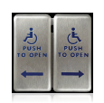 10PBDGP1 - Vestibule Push Plate - (Includes blue handicap logo left & ri