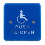 10PBS451B - 4.5in. Square Stainless Steel Push Plate Assy. - (Blue Plate