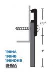 198NA-48 - 4 FT. x 1-7/8" NEOPRENE DOOR SWEEP w/Hardware - (Clear Anodiz