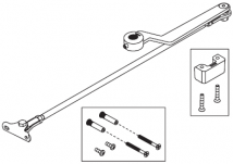 22-13992-51 / A-60787 - Outswing Arm 30" Rod - (CLEAR ANODIZED) - (NABCO