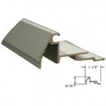 412637-4FT - 1/4in, Beveled Glass Stop Gutter w/Vinyl - (Clear Aluminum)