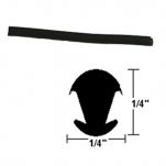 50-20-100 - 1/4in. Glass Bead Vinyl - (SOLD PER FOOT) - (Besam Pg3000, 4