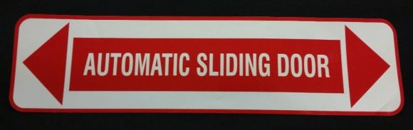 C-00078 - "Automatic Sliding Door" / "Automatic Sliding Door" - ​3 1/8