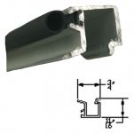 C0338RA-8FT - 1/4in. Glass Stop w/Vinyl - (Clear) - 8FT SECTIONS -  (Hor