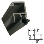 C0338RB-4FT - 1/4in. Glass Stop w/Vinyl - (Bronze) - 4FT SECTIONS -  (Ho