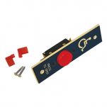 C0521-2 - Jamb Mount 1 inch RED Push Button Switch w/Press to Open & Han