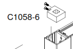 C1058-6 - Reinforced Guide Block for Constant Latch Flushbolt - (SPECIAL