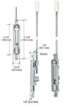 FB2 - 1/4" Offset Flush Bolt - (Aluminum Finish)