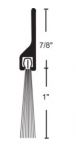 G601A-48 - 4 FT. - 1" (GRAY) NYLON BRUSH DOOR SWEEP w/Hardware - (Clear
