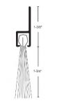 G610A-48 - 4 FT. - 1-3/4" (GRAY) NYLON BRUSH DOOR SWEEP w/Hardware - (Cl