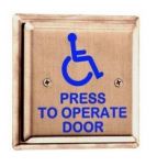 MAX-S1 - 4.5in. Square Stainless Steel Push Plate - (Wheel Chair - Press