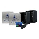 PUSH PLATE 45S-433 - 4.5in. Square Stainless Steel Push Plate Package -