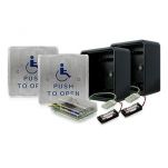 PUSH PLATE 45S-900 - 4.5in. Square Stainless Steel Push Plate Package -