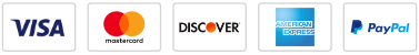 We Accept Visa, Mastercard, Discover, Ammex & PayPal