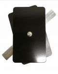 3x5-ST-RC-BK - 3"x5" FLAT RECTANGULAR BLACK STEEL HAND HOLE COVER - (BLA