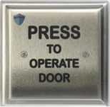 59-P - 4.5in. Square Stainless Steel Push Plate Assy. - (Press to Operat