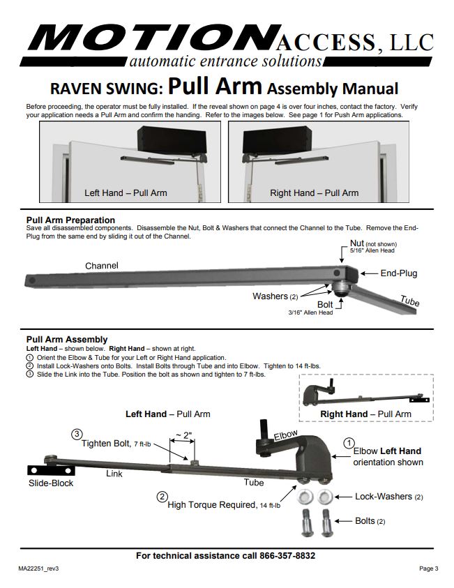 MAR-D-29 RAVEN UN-HANDED OPERATOR ASSY. | AUTOMATICS & MORE