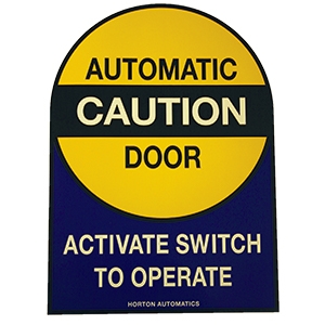 AUTOMATIC DOOR ACTIVATE SWITCH TO OPERATE Vinyl Glass Door Decals Stickers USA 